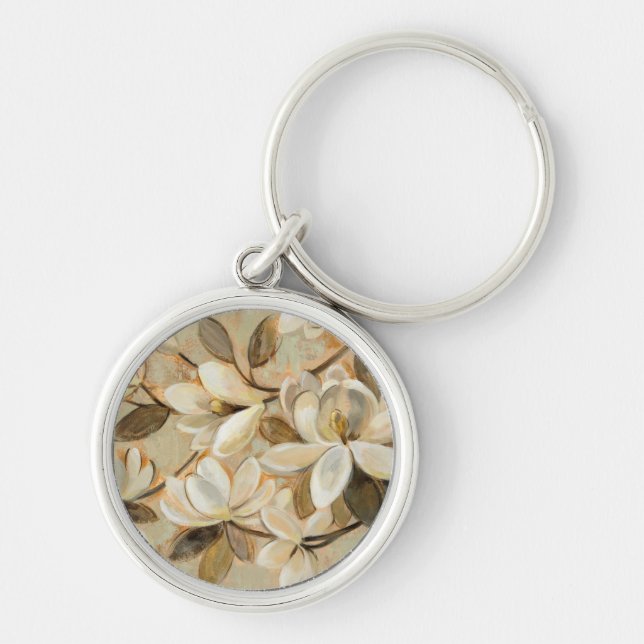 Magnolia Simplicity Cream Keychain (Front)