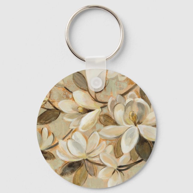 Magnolia Simplicity Cream Keychain (Front)