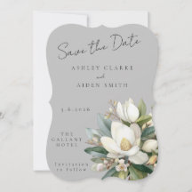 Magnolia Skye Floral Wedding Save the Date