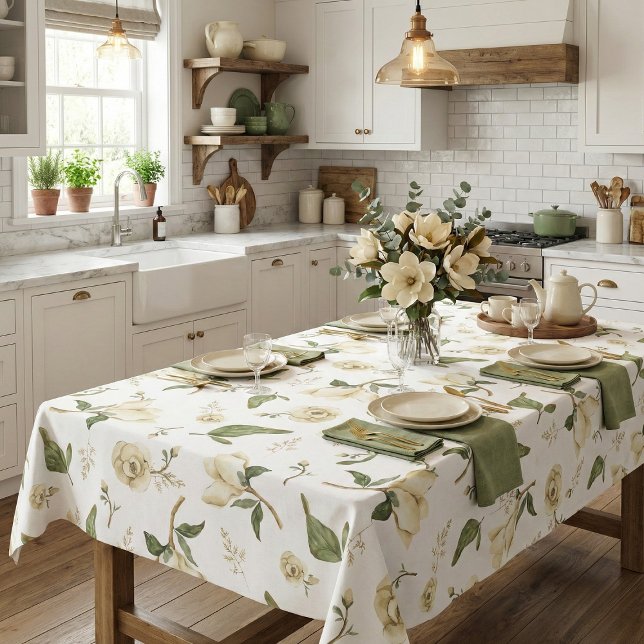 Magnolia Spring Easter  Tablecloth (Creator Uploaded)