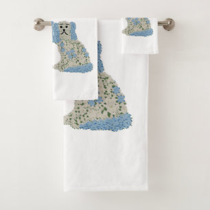 Magnolia Staffordshire Dogs Ginger Jars Bath Towel Set