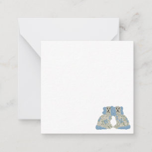 Magnolia Staffordshire Dogs Ginger Jars Card