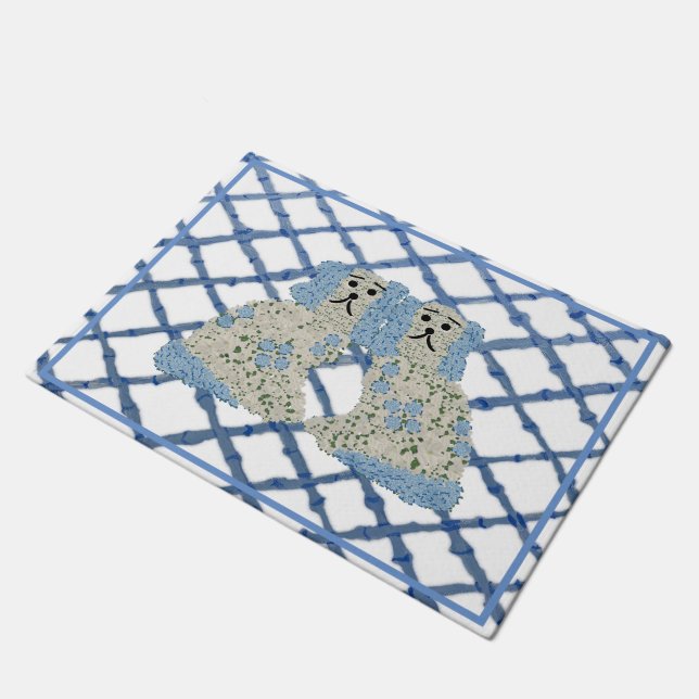 Magnolia Staffordshire Dogs Ginger  Jars Doormat (Angled)