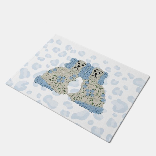 Magnolia Staffordshire Dogs Ginger  Jars Doormat (Angled)