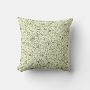 magnolia stellata mocha cream throw pillow