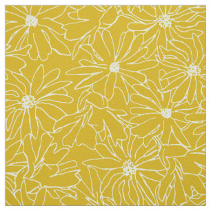 magnolia stellata yellow cream fabric