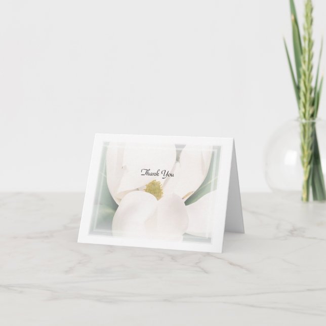 Magnolia "Thank You" Note Thank You Card (Front)