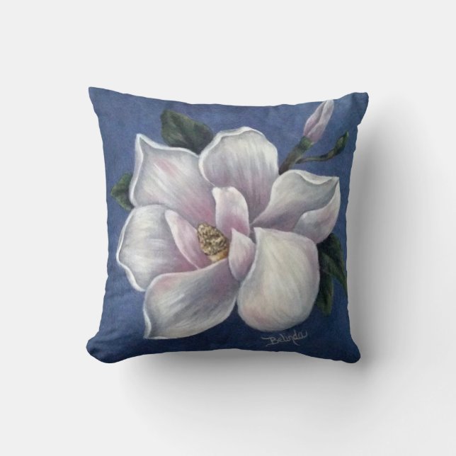 Magnolia Throw Pillow (Front)