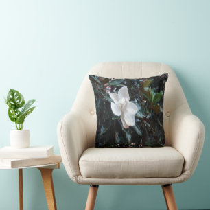 "Magnolia Tree After a Rain" Throw Pillow