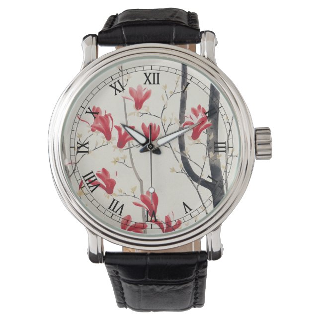 Magnolia Tree by Kobayashi Kokei, Vintage Nature Watch (Front)
