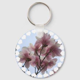 Magnolia Tree in Bloom Keychain