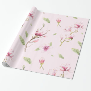 Magnolia Tree Pattern Wrapping Paper