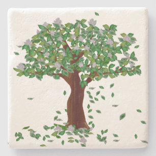 Magnolia Tree Stone Coaster