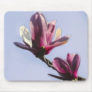 Magnolia Vintage Floral Botanical Blossom Chic Mouse Pad