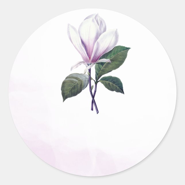 Magnolia Wedding Favour Stickers (Front)