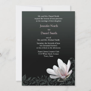 Magnolia Wedding Invitations Classic Floral Design