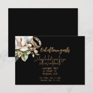 Magnolia Wedding Rings Gold Black Wedding Guests