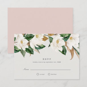 Magnolia Wedding RSVP Invitation