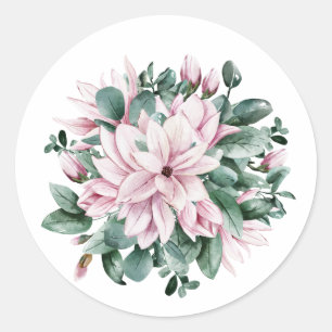 Magnolia wedding sticker wrapping transparent
