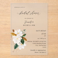 Magnolia White Floral Bridal Shower