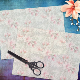 Magnolia Willow Patterned Floral Tissue Paper
