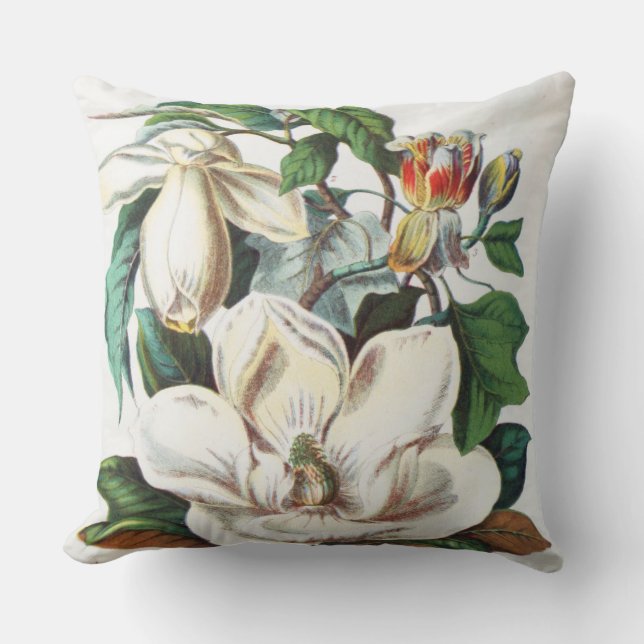 Magnoliaceal Throw Pillow (Front)