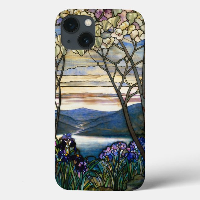 Magnolias and Irises Stained Glass Window Case-Mate iPhone Case (Back)