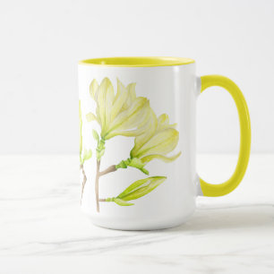 Magnolias jaune sur une Mug Combo (W) - 15 oz.