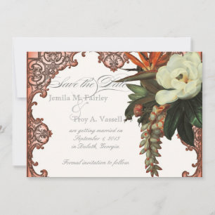 Magnolias n Bird of Paradise - Save the Date Custo