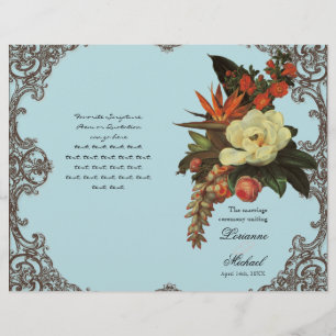 Magnolias n Bird of Paradise - Wedding Program