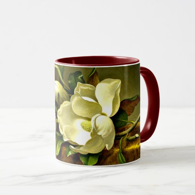 Magnolias on Gold Velvet Cloth Mug (Front Right)