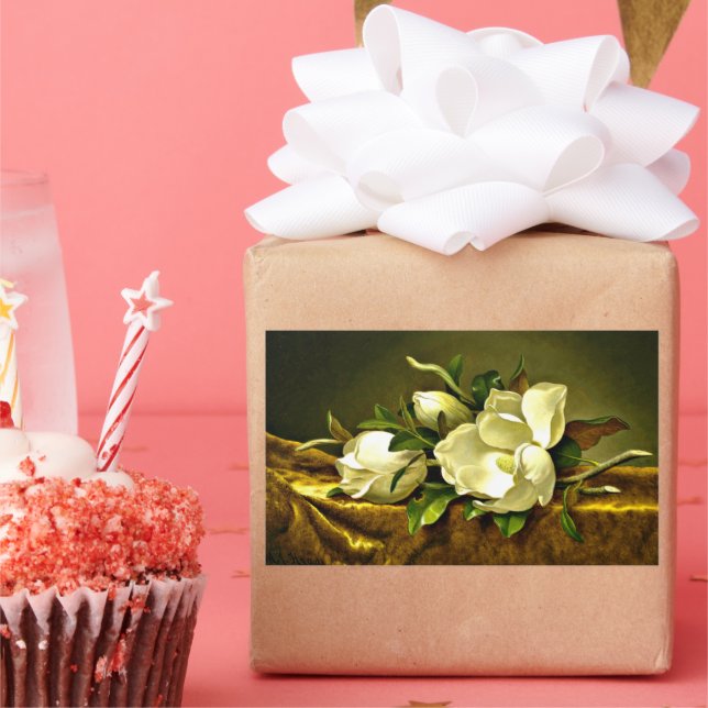 Magnolias on Gold Velvet Cloth Sticker (Party)