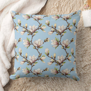 Magnolias Throw Pillow