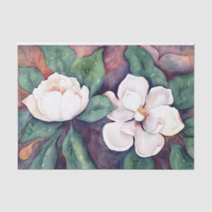Magnolias Watercolor Tissue Paper