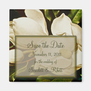 Magnolias Wedding Save the Date Magnet