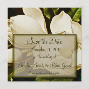Magnolias Wedding Save the Date Notice