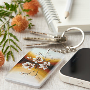 Magnolien, Acryl -  Keychain