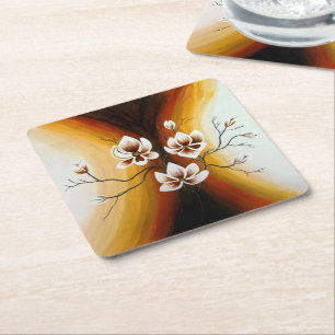 Magnolien, Acryl Square Paper Coaster