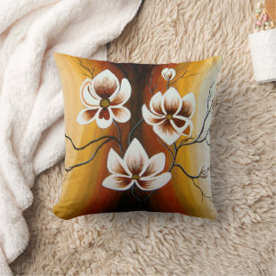 Magnolien, Acryl - Throw Pillow