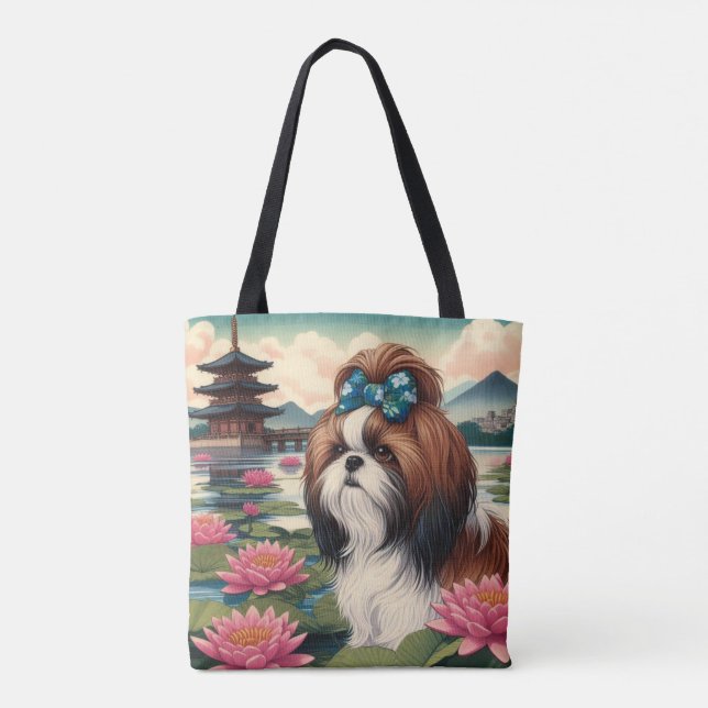 Magnum Maximus Lotus Pond Canvas Tote   (Back)