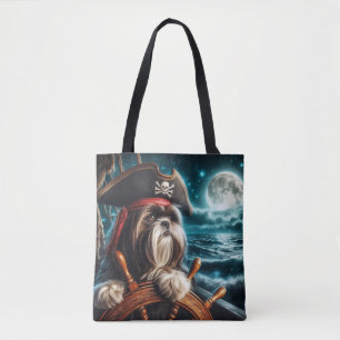 Magnum the Shih Tzu Pirate - Canvas Tote Bag