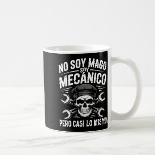 Mago Y Mecánico Funny Car Mechanic Skull Spanish V Coffee Mug