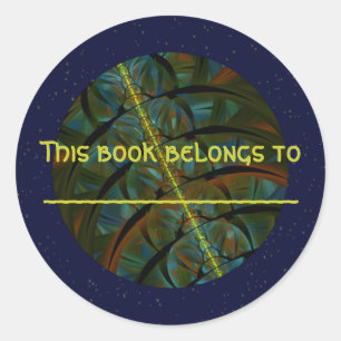 Magpie Crow Moon Classic Round Sticker