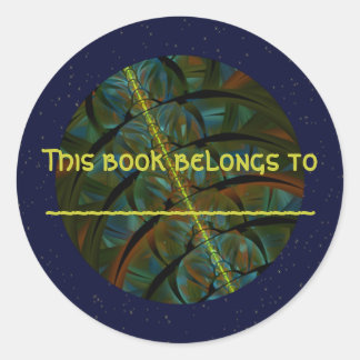 Magpie Crow Moon Classic Round Sticker