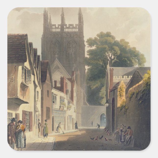 Magpie Lane, Oxford, illustration from the 'Histor Square Sticker (Front)