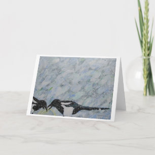 Magpies Blank Note Card by Mark Ea...