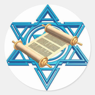 Maguen David Torah Classic Round Sticker