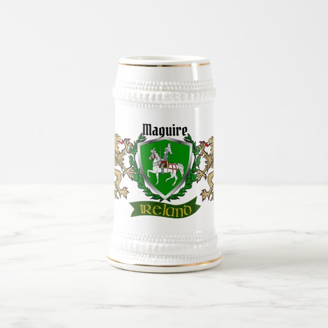 Maguire/McGuire Irish Shield Beer Stein (Center)