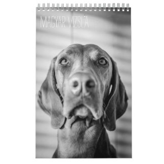 Magyar Vizsla Dogs Calendar black & white
