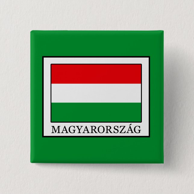 Magyarorszag 2 Inch Square Button (Front)